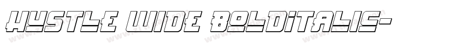 Hustle Wide BoldItalic字体转换